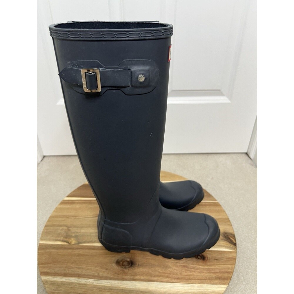 Hunter Boots Tall Navy Size 8 Womens Rain
